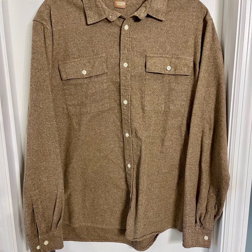 Brown Button-Up Shirt by Common People